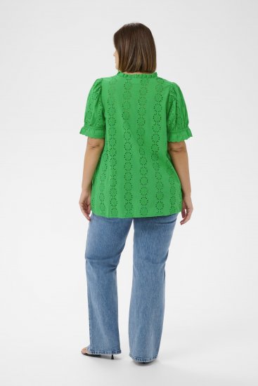 Kaffe Curve Dina Blouse Bright Green - Blúzok - 