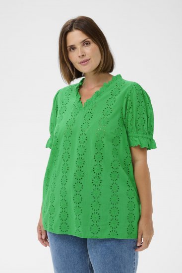 Kaffe Curve Dina Blouse Bright Green - Blúzok - 