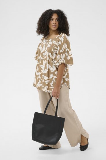 Kaffe Curve Marla Blouse Oak Chalk Leaf - Blúzok - 