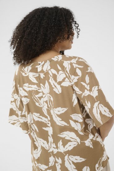 Kaffe Curve Marla Blouse Oak Chalk Leaf - Blúzok - 