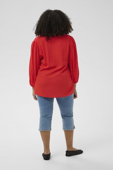 Kaffe Curve Mille Blouse Poppy Red - Blúzok - 