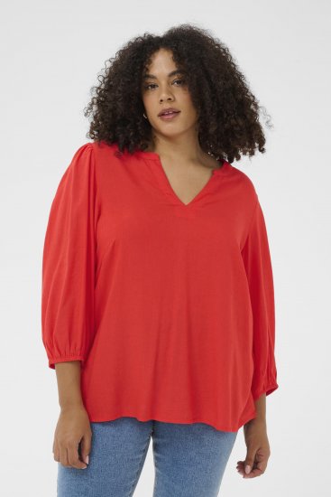 Kaffe Curve Mille Blouse Poppy Red - Blúzok - 
