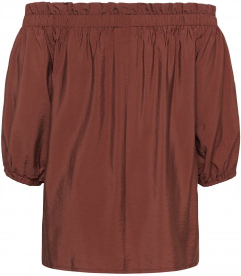 Kaffe Curve Neela Off-Shoulder Blouse Henna Brown - Blúzok és tunikák - 