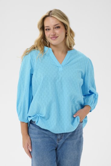 Kaffe Curve Thea Blouse Aquarius Blue - Blúzok és tunikák - 
