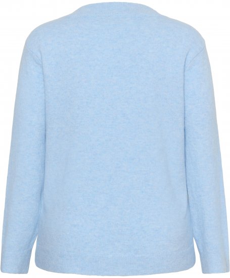 Kaffe Curve Jilanda V-Neck Pullover Blue - Pulóverek & kötöttáruk - 