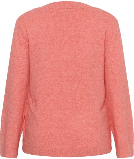 Kaffe Curve Jilanda V-Neck Pullover Red - Pulóverek & kötöttáruk - 