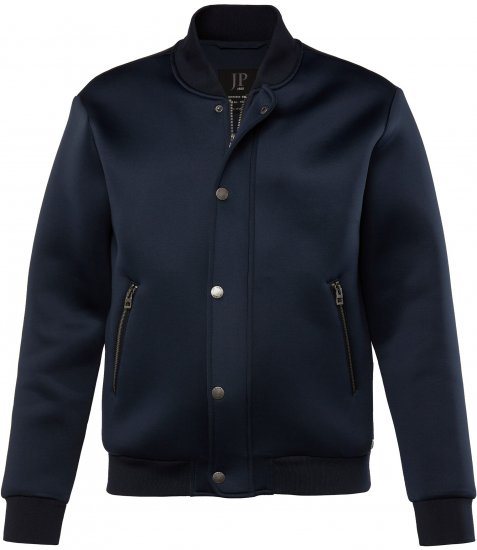 JP1880 College Jacket Scuba Fabric with Zipper Navy - Kabátok - Nagyméretű Kabátok - 2XL-8XL