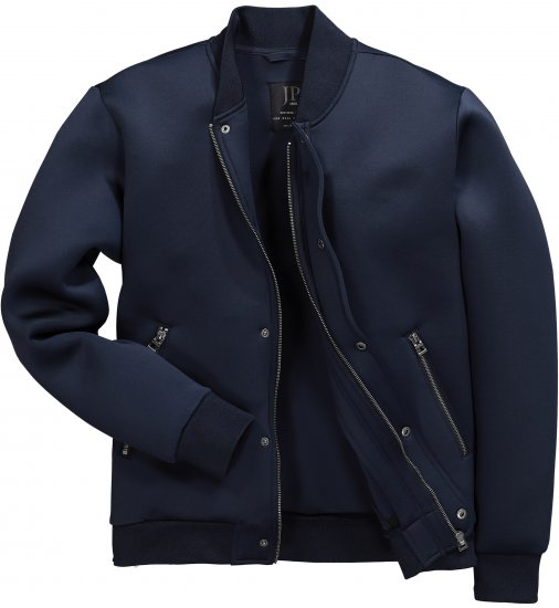JP1880 College Jacket Scuba Fabric with Zipper Navy - Kabátok - Nagyméretű Kabátok - 2XL-8XL