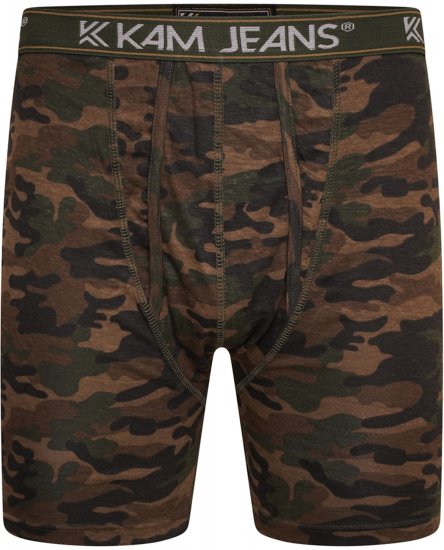 Kam Jeans 813 Camo Print Boxers Charcoal Khaki - Boxeralsó - Boxeralsó 2XL-12XL