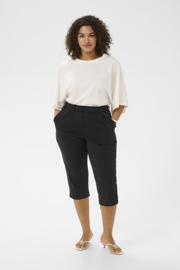 Kaffe Curve Jenna Capri Pants Black - Nadrágok - 
