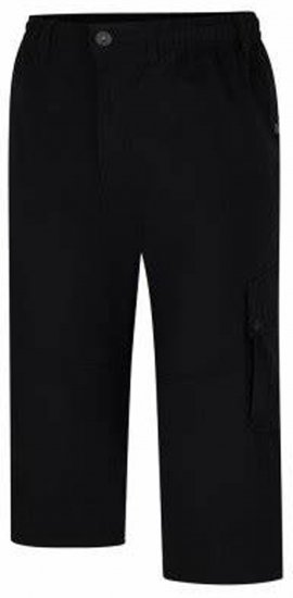 Espionage TR062 Ripstop 3/4 Cargp Trousers Black - Cargo nadrág - Nagyméretű Férfi Cargo Nadrág