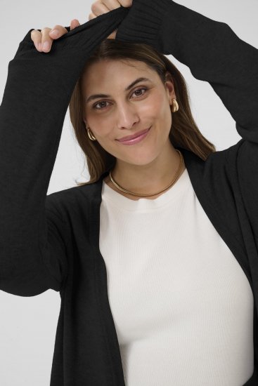 Kaffe Curve Alianna Knit Cardigan Black Deep - Kardigánok - 