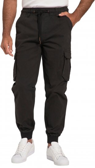 JP1880 Cargo Trousers with Many Pockets Stretchy Black - Farmer & nadrág - Farmer és nadrág - W40-W70