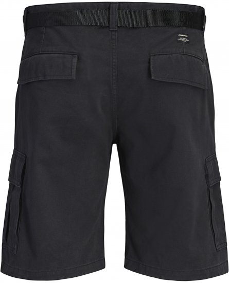 Jack & Jones Cole Hudson Belted Cargo Shorts Black - Rövidnadrág - Nagyméretű Rövidnadrág W40-W60