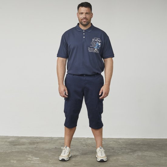 North Latitude 61150 Cargo Comfort Fit Capri Tengerészkék - Rövidnadrág - Nagyméretű Rövidnadrág W40-W60