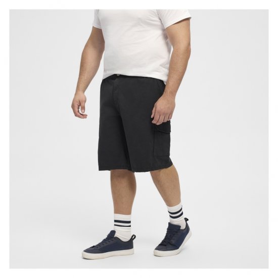 North Latitude Cargo Shorts Black - Rövidnadrág - Nagyméretű Rövidnadrág W40-W60