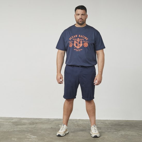 North Latitude 61147 Chino Rövidnadrág Tengerészkék - Rövidnadrág - Nagyméretű Rövidnadrág W40-W60