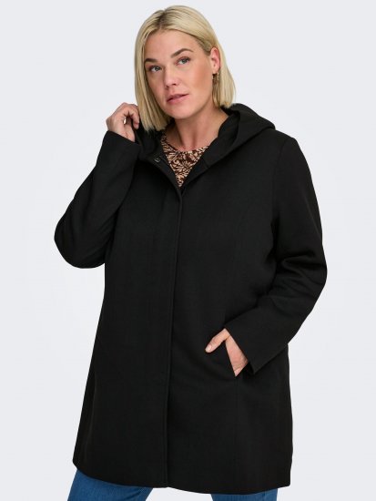 Only Carmakoma Sedona Light Coat Black - Téli kabátok - 