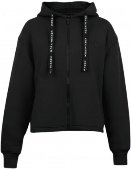 Nora Mikken GERTRUD Cropped Hoodie Black - Pulóverek & kapucnis pulóverek - 