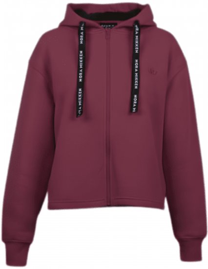 Nora Mikken GERTRUD Cropped Hoodie Burgundy - Pulóverek & kapucnis pulóverek - 