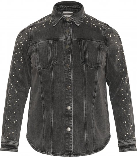 Kaffe Curve Petri Denim Jacket Grey Vintage Wash - Dzsekik - 