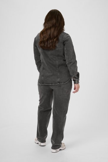 Kaffe Curve Petri Denim Jacket Grey Vintage Wash - Dzsekik - 