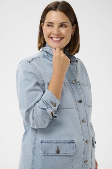 Kaffe Curve Ninna Casual Jacket Light Blue Washed - Dzsekik - 