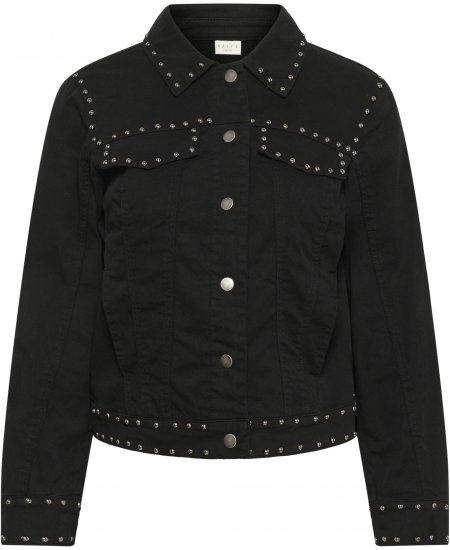Kaffe Curve Brenn Twill Jacket Washed Black - Farmerkabátok - 