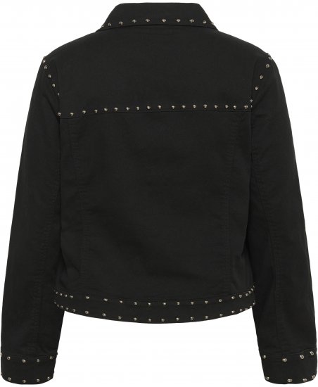 Kaffe Curve Brenn Twill Jacket Washed Black - Farmerkabátok - 