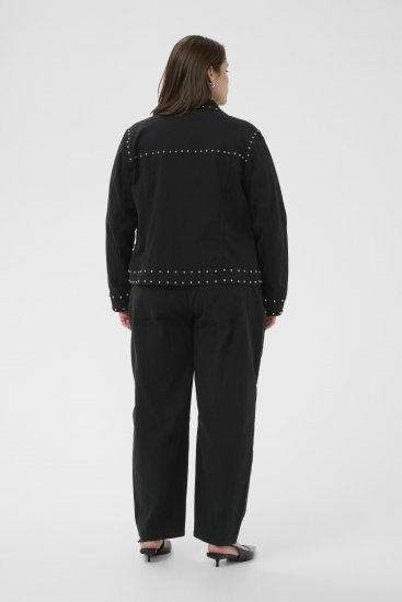 Kaffe Curve Brenn Twill Jacket Washed Black - Farmerkabátok - 