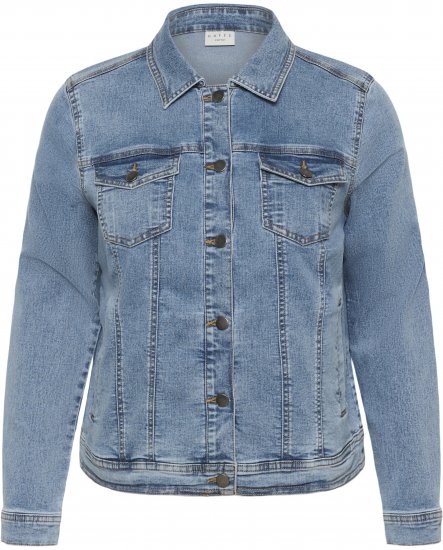 Kaffe Curve Vilana Denim Jacket Washed Blue - Farmerkabátok - 