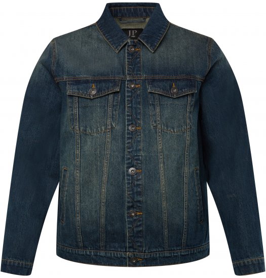 JP1880 Denim Jacket Dark Blue Denim - Kabátok - Nagyméretű Kabátok - 2XL-8XL