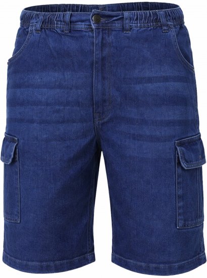 Espionage ST063 Denim Cargo Shorts Blue - Rövidnadrág - Nagyméretű Rövidnadrág W40-W60