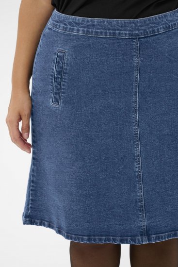 Kaffe Curve Leni Denim Skirt Blue - Szoknyák - 