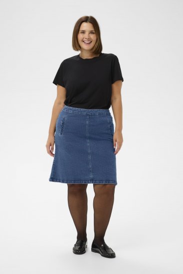 Kaffe Curve Leni Denim Skirt Blue - Szoknyák - 