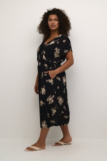 Kaffe Curve Jenna Ruha Fekete/Brown Flower minta - Ruhák - 