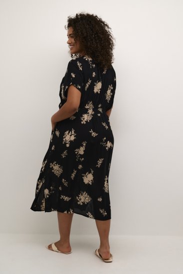 Kaffe Curve Jenna Ruha Fekete/Brown Flower minta - Ruhák - 