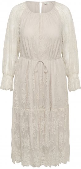 Kaffe Curve Amalie Lace Dress Moonbeam - Midi ruhák - 