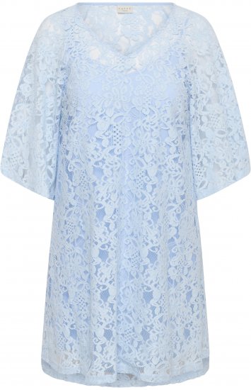 Kaffe Curve Lucy Dress Nantucket Breeze Blue - Midi ruhák - 
