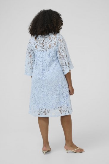 Kaffe Curve Lucy Dress Nantucket Breeze Blue - Midi ruhák - 