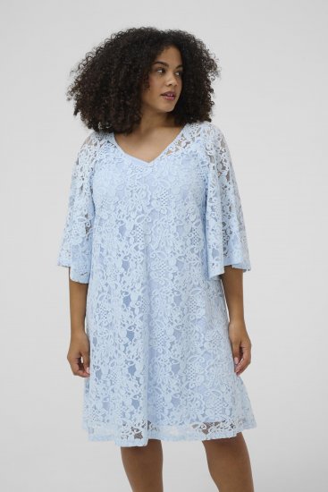 Kaffe Curve Lucy Dress Nantucket Breeze Blue - Midi ruhák - 