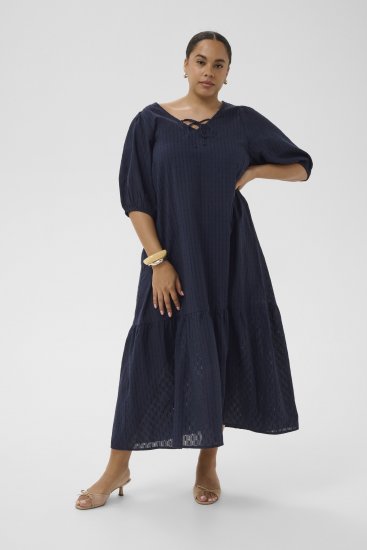 Kaffe Curve Thea Dress Midnight Marine - Maxi ruhák - 