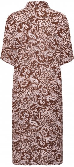 Kaffe Curve Thina Ami Shirt Dress Henna Brown - Midi ruhák - 