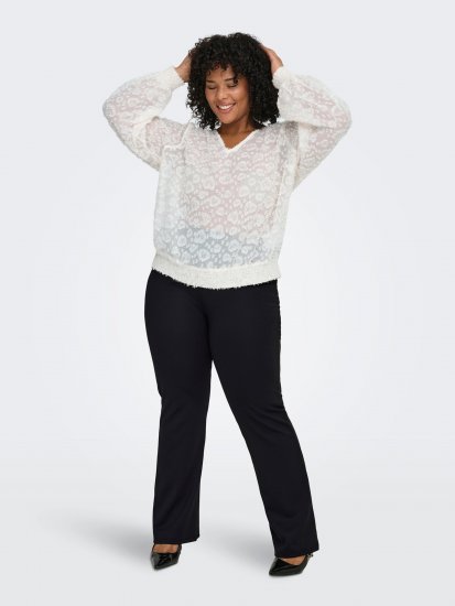 Only Carmakoma Pever Flared Pants Black - Nadrágok - 