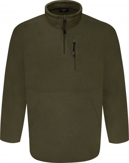 Espionage FL034 Microfleece Half Zip Jacket Light Olive - Kabátok - Nagyméretű Kabátok - 2XL-8XL