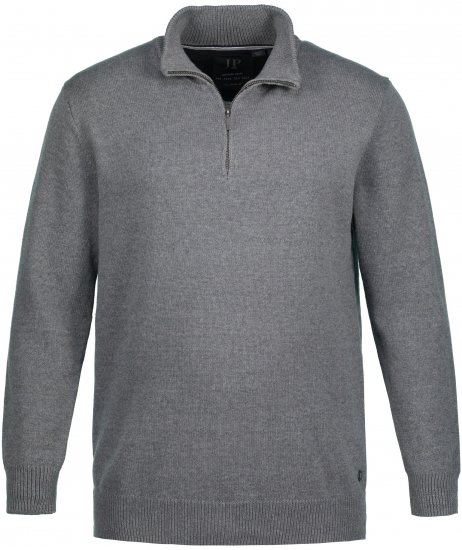 JP1880 Sweater Quarter Zipper Grey - Pulóverek & kapucnis pulóverek - Pulóverek & Kapucnis pulóver 2XL-12XL