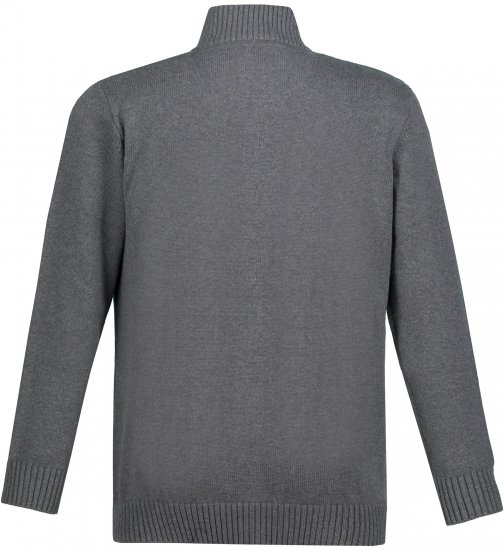 JP1880 Cardigan Knitted with Zipper Grey - Pulóverek & Kapucnis pulóverek - Pulóverek & Kapucnis pulóver 2XL-12XL