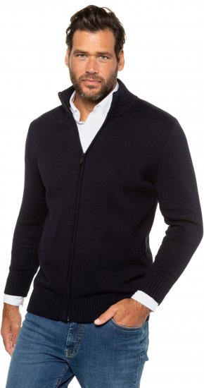 JP1880 Cardigan Knitted with Zipper Navy - Pulóverek & Kapucnis pulóverek - Pulóverek & Kapucnis pulóver 2XL-12XL