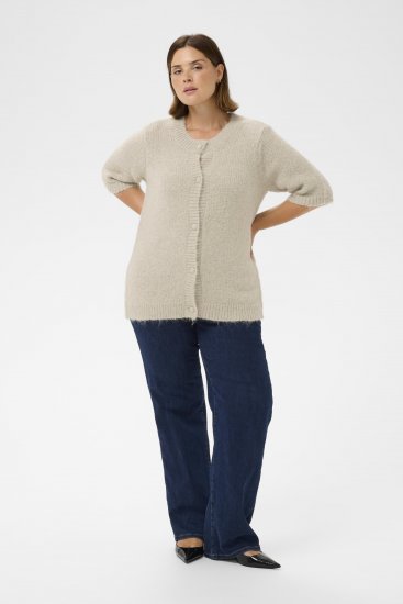 Kaffe Curve Emilia Cardigan Feather Grey Melange - Kardigánok - 