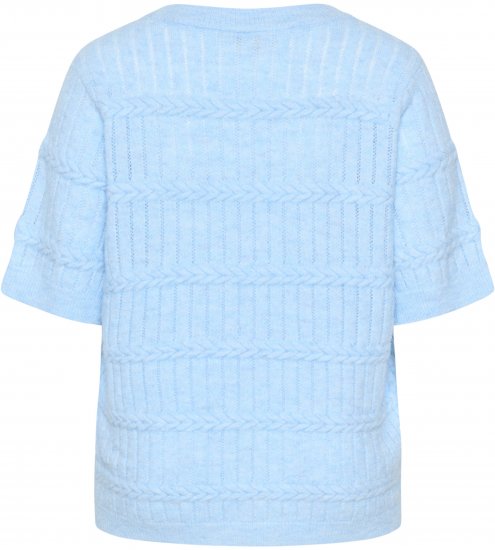 Kaffe Curve Minia Pullover Powder Blue Melange - Kötött pulóverek - 